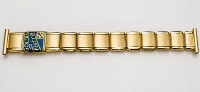 16mm Goldin Pfistra Goldene Flex-Uhrenarmband Edelstahl Zugarmband Rarität – gebraucht, wie neu – Uhren & Schmuck – Foto 1…