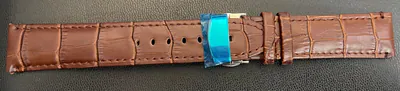 22mm Cavadini Hochwertiges Leder Uhren Armband mi Faltschliesse Krokoprint braun – neu – Uhren & Schmuck – Foto 1 von 4