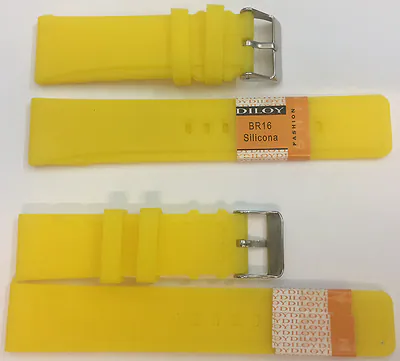 22,24,26 mm HÜBSCHES SILICON UHREN ARMBÄNDER TOP QUALITÄT IN GELB ERHÄLT – neu – Uhren & Schmuck – Foto 1 von 4