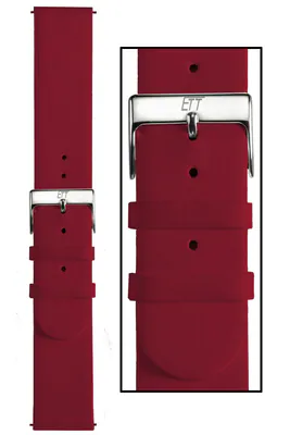 18 mm ECHTES-LEDER Uhrenarmband, Stahl-Schließe, Nappa Leder, rot, Easy-Change – neu – Uhren & Schmuck