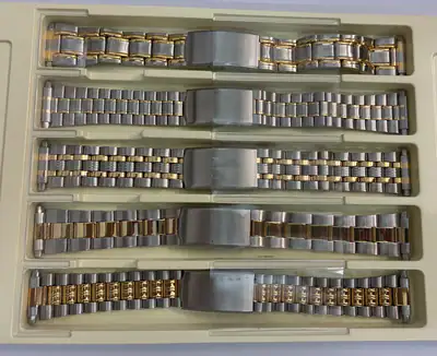 Konvolut 5 Uhrenarmbänder Edelstahl Variabler Ansatz mit Feder für 16-22mm – gebraucht, wie neu – Uhren & Schmuck…