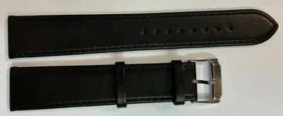 Junghans Ersatzband 20mm XL Leder Schwarz glatt 2444 – neu – Uhren & Schmuck – Foto 1 von 2