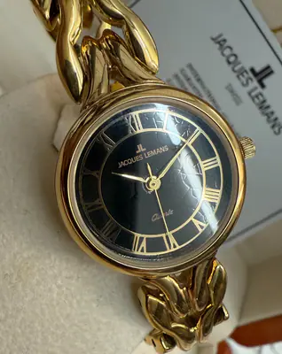 Damenuhr 25 mm Swiss made Jacques Lemans 10 Micron Goldauflage hochwertig JL-646 – gebraucht, wie neu – Uhren & Schmuck…