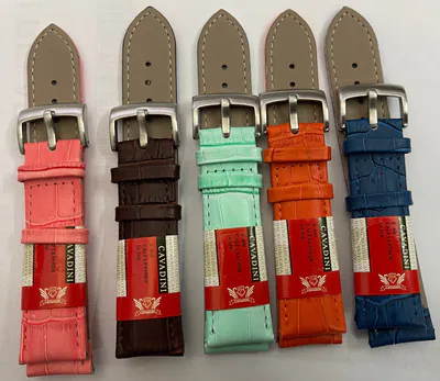 22 mm Leder Uhren Armbänder in 5 Farben erhältlich Kroko Prägung – neu – Uhren & Schmuck – überwiegend beige – Foto 1 von 5