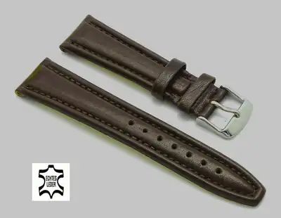 18mm buffalo Echt Leder Uhren Armband dunkelbraun, stahl Dornschliesse – neu – Uhren & Schmuck – Foto 1 von 2