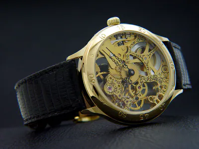 Schweizer Herrenuhr skelettiert Handaufzug Kaliber ETA Unitas Kunstwerk 40mm – neu – Uhren & Schmuck – überwiegend schwarz…
