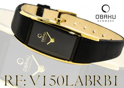 OBAKU Denmark Damenuhr V150LABRB1 Edelstahl vergoldet Modern Edel Lederband – gebraucht, wie neu – Uhren & Schmuck – Foto 1…