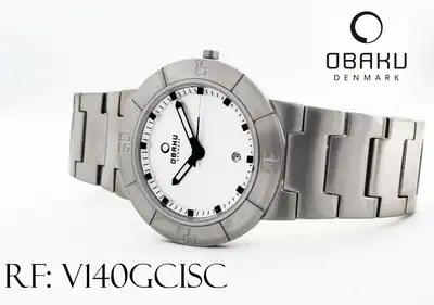 OBAKU Denmark Herrenuhr Edelstahl V140GCISC sportlich gut lesbar weiß 40mm – gebraucht, wie neu – Uhren & Schmuck – Foto 1…