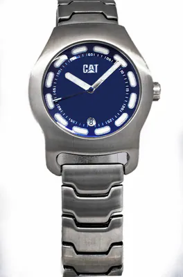 Sportliche CAT Damenuhr exclusive Design 3 BAR Marine-blau Edelstahl Datum DA341 – gebraucht, wie neu – Uhren & Schmuck…