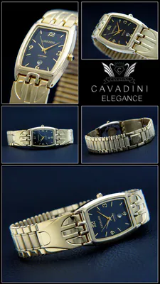 UNISEX CAVADINI UHR HART GOLD PLATTIERT DESIGNER-OVAL FORM NEU – gebraucht, wie neu – Uhren & Schmuck