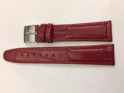18 mm Heide Heinzendorff Leder Uhrenarmband KROKO PRÄGUNG , STAHL-DORNSCHLIESSE – neu – Uhren & Schmuck – überwiegend weiß…