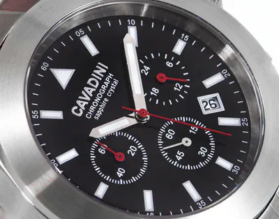Blue Eagle Chronograph Cavadini CV-555 Herrenuhr Edelstahl 40mm Saphirglas Black – gebraucht, wie neu – Uhren & Schmuck…