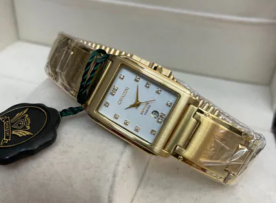 Cavadini Rechteck Elegance Unisex-Uhr Weiß Zirkonia Datum IPG-vergoldet CV-2211 – neu – Uhren & Schmuck – Foto 1 von 5