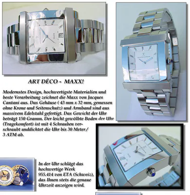 Jacques Cantani JC-560 Luxus Herrenuhr massiv Edelstahl Designeruhr mit Datum – gebraucht, wie neu – Uhren & Schmuck…