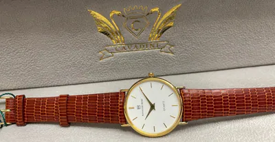 König der Klassiker Flache Cavadini RR Serie Unisex Armbanduhr vergoldet 32mm – gebraucht, wie neu – Uhren & Schmuck – Foto…