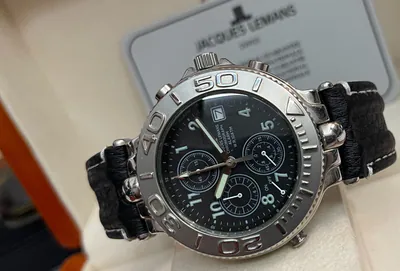 JACQUES LEMANS Alarm Chronograph Herrenuhr Edelstahl Lünette drehbar 40mm JL-840 – gebraucht, wie neu – Uhren & Schmuck…