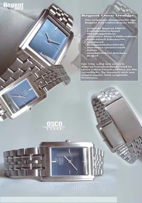 OSCO Unisex Armbanduhr blaues Zifferblatt Armband Edelstahl – gebraucht, wie neu – Uhren & Schmuck