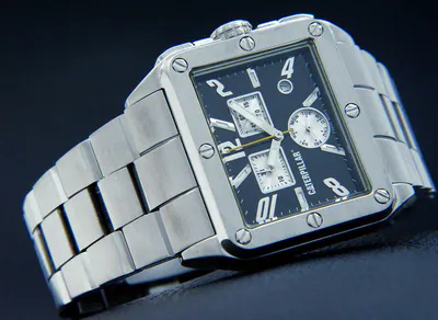 Exclusiv sportlich Herrenuhr CAT Chronograph CUBE S2 143 Edelstahl 10bar 43 mm – gebraucht, wie neu – Uhren & Schmuck…