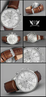 CAVADINI Skymaster Herrenuhr Chronograph Edelstahl CV-1042 sportlich braun – gebraucht, wie neu – Uhren & Schmuck
