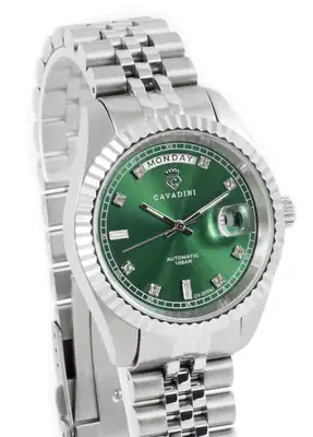 CAVADINI Automatik Miyota 8285 Herrenuhr Leonardo CV-335NJ Edelstahl stahl-grün – neu – Uhren & Schmuck – Foto 1 von 5