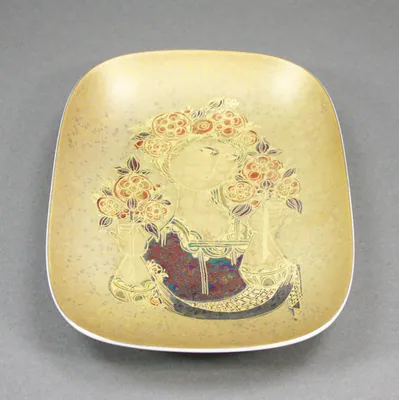 Rosenthal große Schale 22 x 16,5 cm Scheherazade Bjørn Wiinblad (15) – gebraucht, gut – Sonstiges – überwiegend grau – Foto…