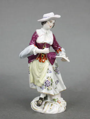 Meissen Figur Elegante Kapelle Sängerin 1. Wahl (5) – gebraucht, gut – Sonstiges – überwiegend grau – Foto 1 von 4