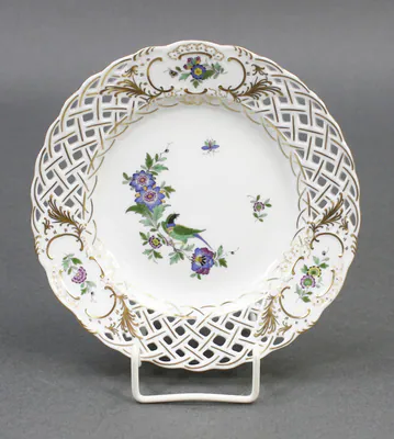 Meissen Teller 15 cm 1. Wahl Indische Fels- Blumen- und Vogelmalerei 465110 (1) – gebraucht, gut – Sonstiges – überwiegend…