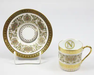 Raynaud & Co. Limoges CYRUS Mokkatasse Espresso (1) (886) – gebraucht, gut – Sonstiges – überwiegend weiß – Foto 1 von 2