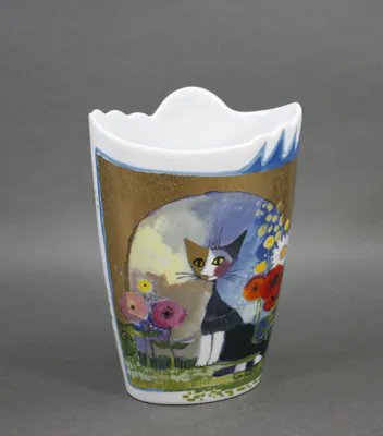 Goebel Porzellan Vase Rosina Wachtmeister Luce Solare Limited 2025 / 5000 – gebraucht, gut – Sonstiges – überwiegend grau…