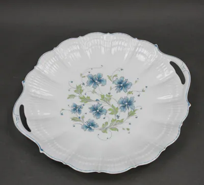 Giraud Limoges Platte mit Handhaben Corail Blumen – gebraucht, gut – Sonstiges – überwiegend silber – Foto 1 von 2