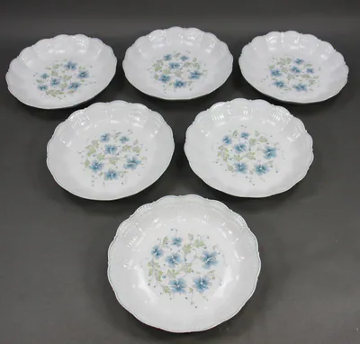 Giraud Limoges 6x Salatteller 21 cm Corail Blumen – gebraucht, gut – Sonstiges – überwiegend silber – Foto 1 von 2