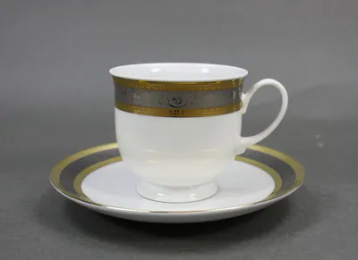 Rosenthal Aida Monaco 2-tlg. Kaffeetasse mtl. Ätzkante 1. Wahl – neu – Sonstiges – überwiegend grau – Foto 1 von 4
