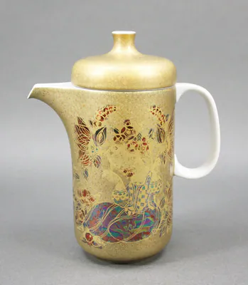 Rosenthal Mokkakanne 18,5 cm Scheherazade Bjørn Wiinblad (19) – gebraucht, gut – Sonstiges – überwiegend silber – Foto 1…