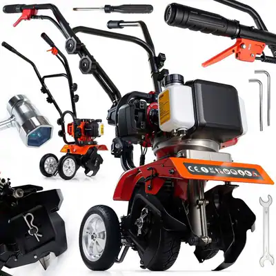 Benzin Gartenfräse Bodenfräse Motorhacke 52cc 5,2PS Kultivator Fräse – neu – Sonstiges – überwiegend weiß – Foto 1 von 5