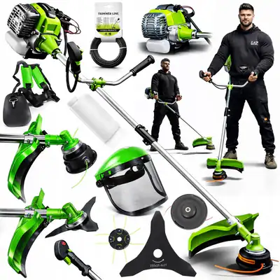 Benzin Motorsense 7PS 49cc Freischneider Trimmer 3T Messer Faden Set PRO – neu – Sonstiges – überwiegend weiß – Foto 1 von 5