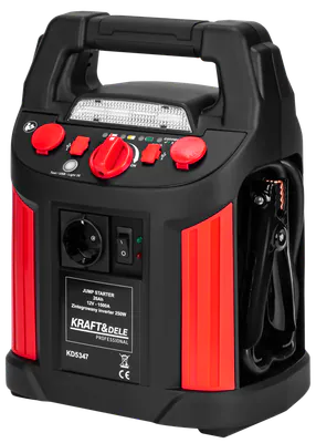 Jump Starter 1500A Booster Kompressor Inverter 230V Powerbank Auto LED 12V – neu – Autos – überwiegend schwarz – Foto 1 von 5