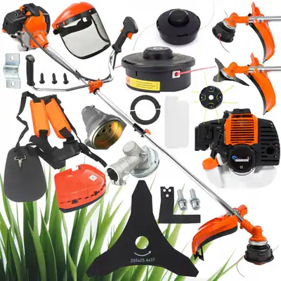 Rasentrimmer Benzin Motorsense Freischneider 7PS Trimmer Set Zubehör – neu – Sonstiges – überwiegend weiß – Foto 1 von 4
