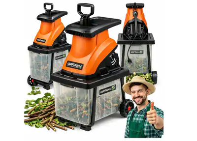 Gartenhäcksler Elektro 3000W Asthäcksler 45mm Leise Mit Fangkorb 55L Häcksler – neu – Sonstiges – überwiegend weiß – Foto 1…