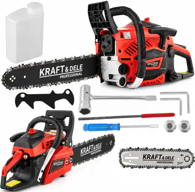 Benzin Kettensäge Motorsäge Motorkettensäge 4,3PS 40cm 40ccm 3/8" Easy Start – neu – Sonstiges – überwiegend weiß – Foto 1…