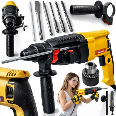 Schlagbohrhammer Bohrhammer SDS+ Schnellspannfutter 3150W Set Koffer Kraft – neu – Sonstiges – überwiegend weiß – Foto 1…
