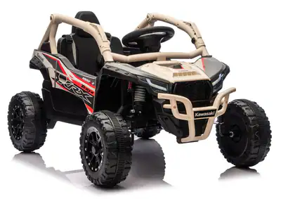 Kinder Elektroauto Offroad Buggy 24V 2x100W EVA Räder LED RC 2.4G Bluetooth USB – neu – Spielzeug – überwiegend weiß – Foto…