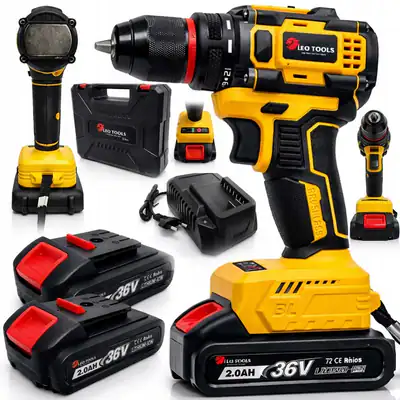 Akku Schlagbohrschrauber 36V 2x Akku Brushless Bohrmaschine LED 50Nm – neu – Sonstiges – überwiegend weiß – Foto 1 von 5