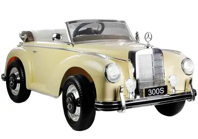 Kinderauto Elektroauto Kinderfahrzeug Mercedes Oldtimer Cabrio 12V EVA – neu – Spielzeug – überwiegend weiß – Foto 1 von 5