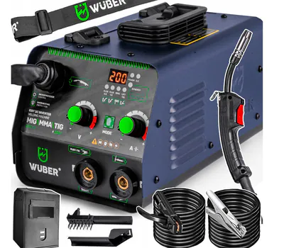 wuber Inverter Schweißgerät MIG MAG 200A IGBT FLUX MMA TIG HOT START ANTI STICK – neu – Sonstiges – Foto 1 von 5