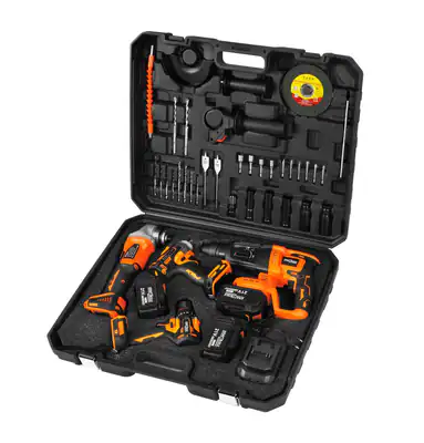 Akku Werkzeug Set 21V 4in1 Winkelschleifer Schlagschrauber Bohrhammer 3x Akku – neu – Sonstiges – überwiegend weiß – Foto 1…