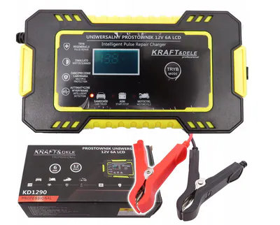 KFZ Ladegerät 12V 6A Automatik Batterie AGM Reparatur Mikroprozessor LCD – neu – Autos – überwiegend weiß – Foto 1 von 3