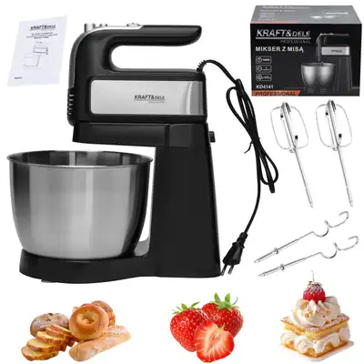 Küchenmaschine Mixer 1000W 4,5L Rührgerät Handmixer Teigmaschine Edelstahl – neu – Haushaltsgeräte – überwiegend weiß…