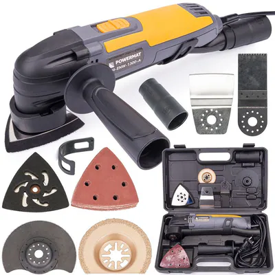 Multifunktionswerkzeug 1300W elektrisch Schleifer Säge Schaber Set mit Koffer
