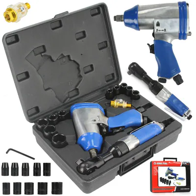 Druckluft Werkzeug Set 14tlg 1/2 Zoll Schlagschrauber Ratsche Stecknüsse Koffer – neu – Sonstiges – überwiegend weiß – Foto…