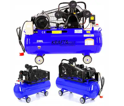 Druckluftkompressor 200L 400V 4,8kW 3-Zylinder 720L/min 8bar Kompressor – neu – Sonstiges – überwiegend weiß – Foto 1 von 5